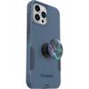 OtterBox Bundle Commuter Series for iPhone 12/13 PRO MAX – (Rock Skip Way) + PopSockets PopGrip – (Oil ELK)