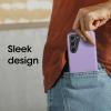 OtterBox Galaxy S23 Symmetry Series Case – Stardust (Clear/Glitter), Ultra-Sleek, Wireless Charging Compatible, Raised Edges Protect Camera & Screen(Purple/Clear)