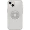 OtterBox iPhone 13 Otter + Pop Symmetry Series Clear Case – Clear POP (Clear), Integrated PopSockets PopGrip, Slim, Pocket-Friendly, Raised Edges Protect Camera & Screen