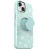 OtterBox iPhone 14 and iPhone 13 OtterGrip Symmetry Series Case – Poppies by The SEA (Blue), Built-in Grip, Sleek Case, Snaps to MagSafe, Raised Edges Protect Camera & Screen