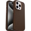 OtterBox iPhone 15 Pro Max Symmetry Series Cactus Leather for MagSafe – Noir ASH (Black), Snaps to MagSafe, Ultra-Sleek, Raised Edges Protect Camera & Screen(Brown)