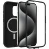OtterBox iPhone 15 Pro (Only) Defender Series XT Clear Case – DARK SIDE (Black/Clear), screenless, rugged , snaps to MagSafe, lanyard attachment (ships in polybag, ideal for business customers)(Black)