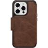 OtterBox iPhone 15 Pro (Only) Strada Folio Series Case – Shadow (Black), Card Holder, Snaps to MagSafe, Genuine Leather, Pocket-Friendly, Folio case(Brown)