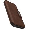 OtterBox iPhone 15 Pro (Only) Strada Folio Series Case – Shadow (Black), Card Holder, Snaps to MagSafe, Genuine Leather, Pocket-Friendly, Folio case(Brown)