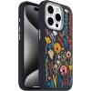 OtterBox iPhone 15 Pro Symmetry Series Cactus Leather Embroidery for MagSafe – Enchanted Garden Blue
