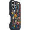 OtterBox iPhone 16 Symmetry Series Cactus Leather Embroidery for MagSafe – Enchanted Garden Blue
