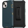 OtterBox iPhone 13 (ONLY) Defender Series Case – Black, Rugged & Durable, with Port Protection, Includes Holster Clip Kickstand(Green)