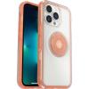 OtterBox iPhone 13 Pro Otter + Pop Symmetry Series Case – Tranquil Waters (Blue), Integrated PopSockets PopGrip, Slim, Pocket-Friendly, Raised Edges Protect Camera & Screen(Melondramtic (Clear/Orange))
