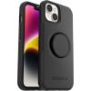 OtterBox iPhone 14 & iPhone 13 Otter + Pop Symmetry Series Case – Black, Integrated PopSockets PopGrip, Slim, Pocket-Friendly, Raised Edges Protect Camera & Screen(Black)