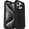 OtterBox iPhone 15 Pro (Only) Defender Series XT Clear Case – DARK SIDE (Black/Clear), screenless, rugged , snaps to MagSafe, lanyard attachment (ships in polybag, ideal for business customers)(Black)