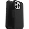 OtterBox iPhone 15 Pro (Only) Strada Folio Series Case – SHADOW (Black), card holder, snaps to MagSafe, genuine leather, pocket-friendly, folio case (ships in polybag, ideal for business customers)