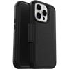 OtterBox iPhone 15 Pro (Only) Strada Folio Series Case – Shadow (Black), Card Holder, Snaps to MagSafe, Genuine Leather, Pocket-Friendly, Folio case(Black)