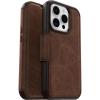 OtterBox iPhone 15 Pro (Only) Strada Folio Series Case – Shadow (Black), Card Holder, Snaps to MagSafe, Genuine Leather, Pocket-Friendly, Folio case(Brown)