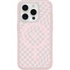 OtterBox iPhone 15 Pro (Only) Symmetry Series Clear Case – Checkmate (Pink), Snaps to MagSafe, Ultra-Sleek, Raised Edges Protect Camera & Screen