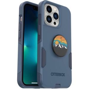 OtterBox Bundle Commuter Series for iPhone 13 PRO – (Rock Skip Way) + PopSockets PopGrip – (Mountain HIGH)