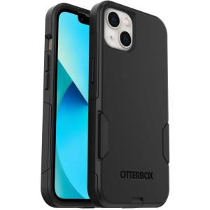 OtterBox iPhone 13 (ONLY) Commuter Series Case – Single Unit Ships in Polybag, Ideal for Business Customers – BLACK, slim & tough, pocket-friendly, with port protection