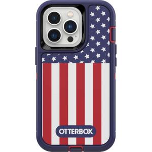 OtterBox iPhone 13 Pro Defender Series Case – American Flag, Rugged & Durable, with Port Protection, Includes Holster Clip Kickstand