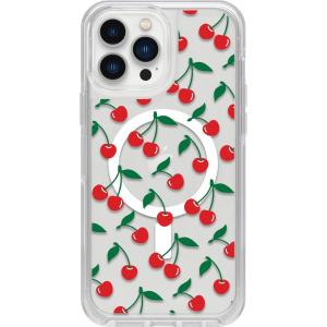 OtterBox iPhone 13 Pro Max and iPhone 12 Pro Max Symmetry Series+ Case – Cherry ON TOP, Ultra-Sleek, Snaps to MagSafe, Raised Edges Protect Camera & Screen