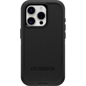 OtterBox iPhone 15 Pro (Only) Defender Series Case – BLACK, screenless, rugged & durable, with port protection, includes holster clip kickstand (ships in polybag, ideal for business customers)