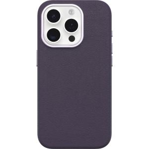 OtterBox iPhone 15 Pro Symmetry Cactus Leather for MagSafe – Plum Luxe (Purple), sustainably sourced, Snaps to MagSafe, Ultra-Sleek, Raised Edges Protect Camera & Screen