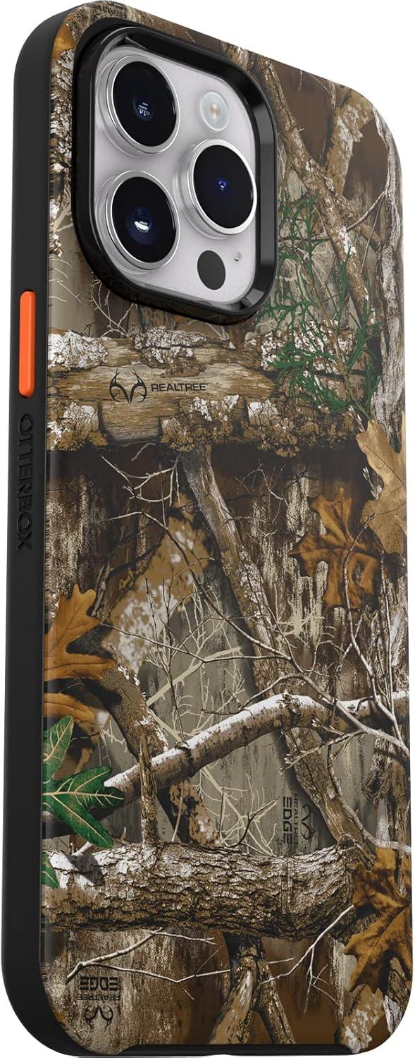 imageOtterBox Symmetry Series Series Graphics Antimicrobial Case with MagSafe for iPhone 14 Pro Max ONLY Realtree Blaze Edge Camo GEN 2