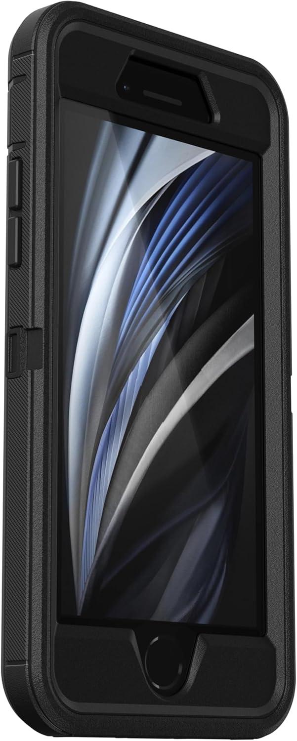 imageOtterBox iPhone SE 3rd ampamp 2nd Gen iPhone 8 ampamp iPhone 7 not Compatible with Plus Sized Models Defender Series Case Black Rugged ampamp Durable with Port Protection Includes Holster Clip Kickstand