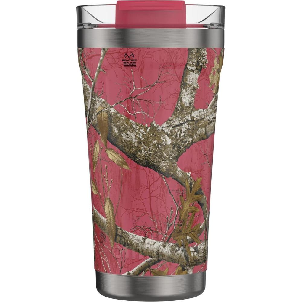 imageOtterBox Elevation Tumbler with Closed Lid  16OZ RealTree Edge Flamingo PinkRealTree Edge Pink Flamingo