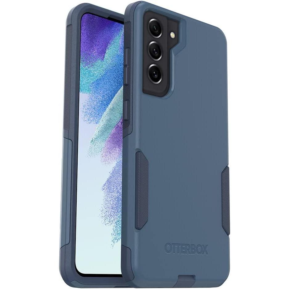 imageOtterBox Galaxy S21 FE 5G Only Commuter Series Case  Black Slim ampamp Tough PocketFriendly with Port ProtectionBlue