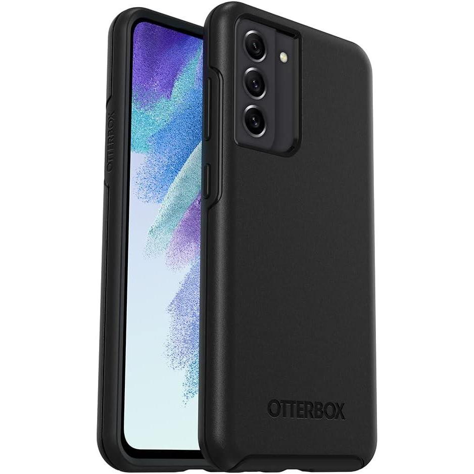 imageOtterBox Galaxy S21 FE 5G Only Symmetry Series Case  Black UltraSleek Wireless Charging Compatible Raised Edges Protect Camera ampamp ScreenBlack