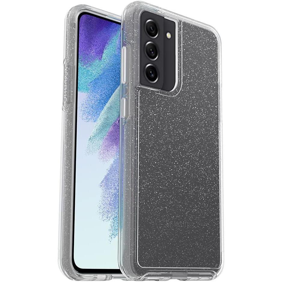 imageOtterBox Galaxy S21 FE 5G Only Symmetry Series Case  Black UltraSleek Wireless Charging Compatible Raised Edges Protect Camera ampamp ScreenStardust
