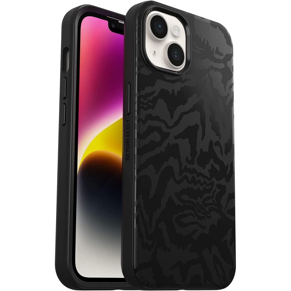 imageOtterBox Symmetry Series Antimicrobial Case with Magsafe for iPhone 14 ampamp iPhone 13 Only  NonRetail Packaging  Realtree Flamingo Pink CamoRebel Black