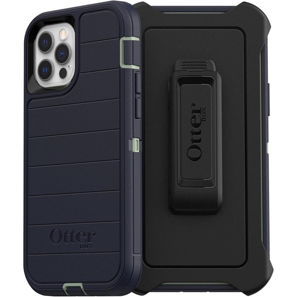 imageOtterBox iPhone 12 ampamp iPhone 12 Pro Defender Series Series Case  Realtree Edge BlackRealtree Edge Graphic Rugged ampamp Durable with Port Protection Includes Holster Clip KickstandVarsity Blues