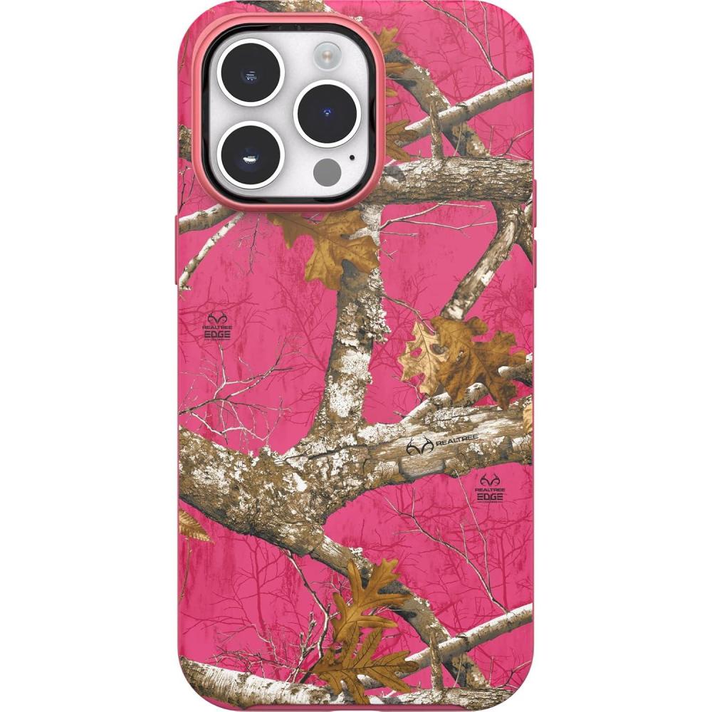 imageOtterBox iPhone 14 Pro Max ONLY Symmetry Series Case  Realtree Flamingo Pink Camo GEN 2 UltraSleek Snaps to MagSafe Raised Edges Protect Camera ampamp Screen