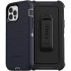 OtterBox iPhone 12 & iPhone 12 Pro Defender Series Series Case – Realtree Edge (Black/Realtree Edge Graphic), Rugged & Durable, with Port Protection, Includes Holster Clip Kickstand(Varsity Blues)
