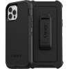 OtterBox iPhone 12 and 12 Pro Defender Series Case – Single Unit Ships in Polybag, Ideal for Business Customers – BLACK, rugged & durable, with port protection, includes holster clip kickstand(iPhone 12/iPhone 12 Pro)