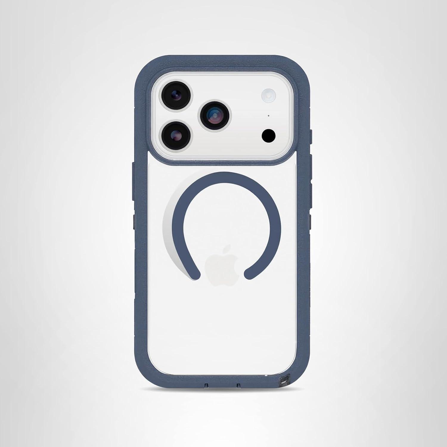 imageOtterBox iPhone 17 Pro Max Defender Series Pro XT Clear Case Realtree Green CamoBaby Blue Clear