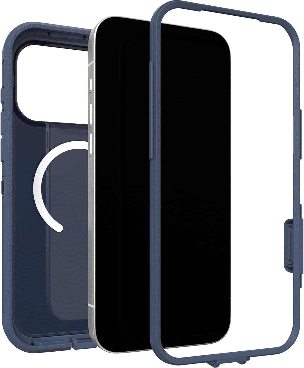 imageOtterBox iPhone 17 Pro Max Defender Series Pro XT Clear Case Realtree Green CamoOffgrid Blue