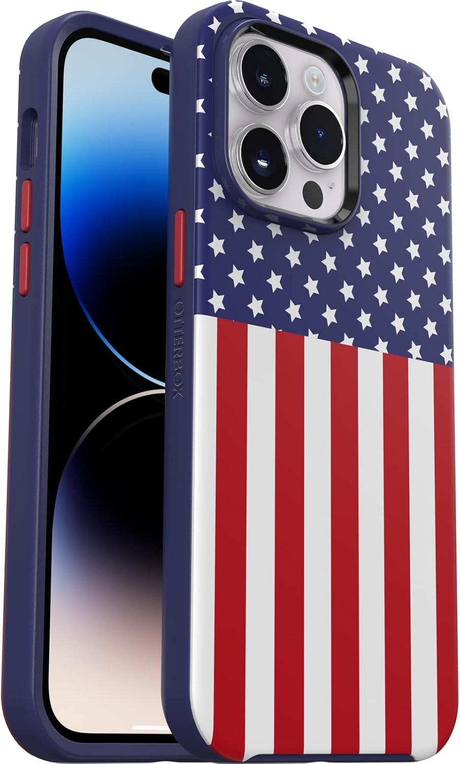 imageOtterBox Symmetry Series Series Graphics Case with MagSafe for iPhone 14 Pro Max ONLY America Flag