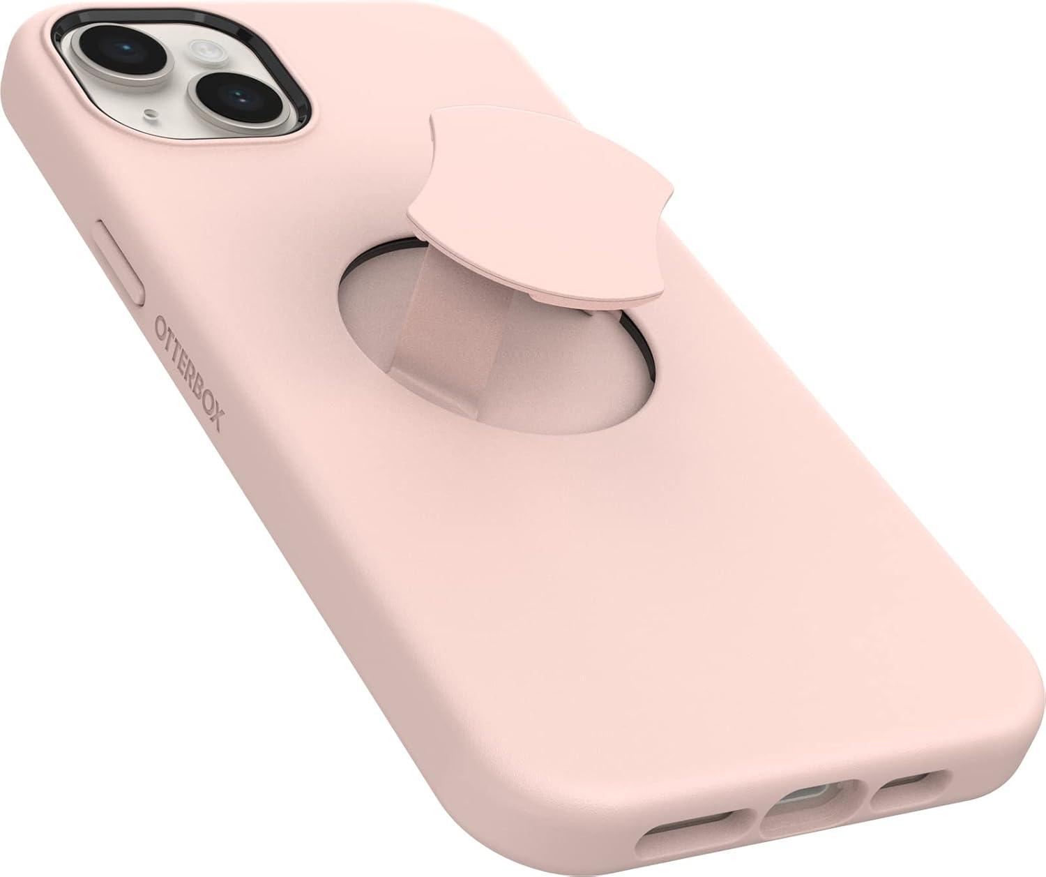 imageOtterBox iPhone 14 Plus Only OtterGrip Symmetry Series Case MADE ME BLUSH Pink builtin grip sleek case snaps to MagSafe raised edges protect camera ampamp screenPink