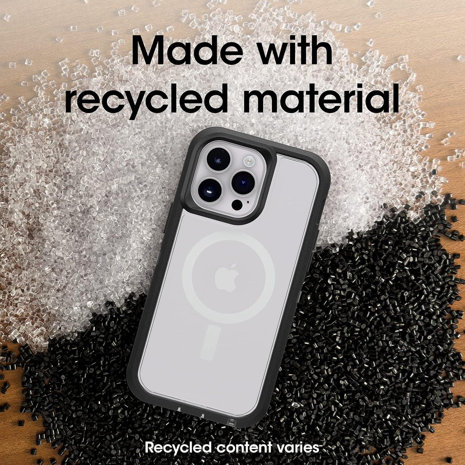 imageOtterBox iPhone 14 Pro ONLY Defender Series XT Case Black Crystal screenless Rugged Snaps to MagSafe Lanyard AttachmentBlack Crystal