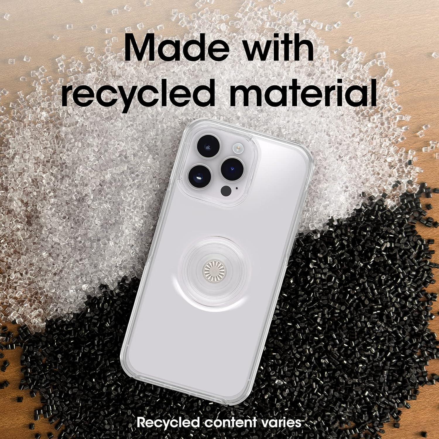 imageOtterBox iPhone 14 Pro ONLY Otter Pop Symmetry Series Clear Case Stardust POP ClearGlitter Integrated PopSockets PopGrip Slim PocketFriendly Raised Edges Protect Camera ampamp ScreenClear