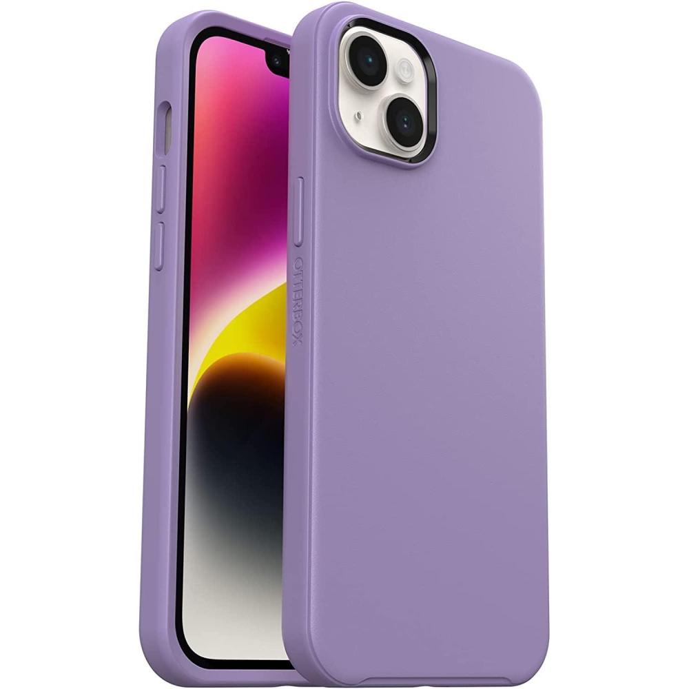 imageOtterBox iPhone 14 Plus Symmetry Series Case  STARDUST ClearGlitter UltraSleek Wireless Charging Compatible Raised Edges Protect Camera ampamp ScreenPurple