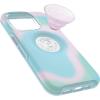 OtterBox iPhone 14 Pro (ONLY) Otter + Pop Symmetry Series Clear Case – Stardust POP (Clear/Glitter), Integrated PopSockets PopGrip, Slim, Pocket-Friendly, Raised Edges Protect Camera & Screen(Glowing Aura)