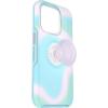 OtterBox iPhone 14 Pro (ONLY) Otter + Pop Symmetry Series Clear Case – Stardust POP (Clear/Glitter), Integrated PopSockets PopGrip, Slim, Pocket-Friendly, Raised Edges Protect Camera & Screen(Glowing Aura)