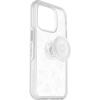 OtterBox iPhone 14 Pro (ONLY) Otter + Pop Symmetry Series Clear Case – Stardust POP (Clear/Glitter), Integrated PopSockets PopGrip, Slim, Pocket-Friendly, Raised Edges Protect Camera & Screen(Flower of Month)