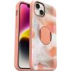 OtterBox iPhone 14 Plus (Only) OtterGrip Symmetry Series Case – MADE ME BLUSH (Pink), built-in grip, sleek case, snaps to MagSafe, raised edges protect camera & screen(Peaches)