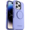 OtterBox iPhone 14 Pro Max (ONLY) Otter + Pop Symmetry Series Case – PERIWINK (Purple), Integrated PopSockets PopGrip, Slim, Pocket-Friendly, Raised Edges Protect Camera & Screen