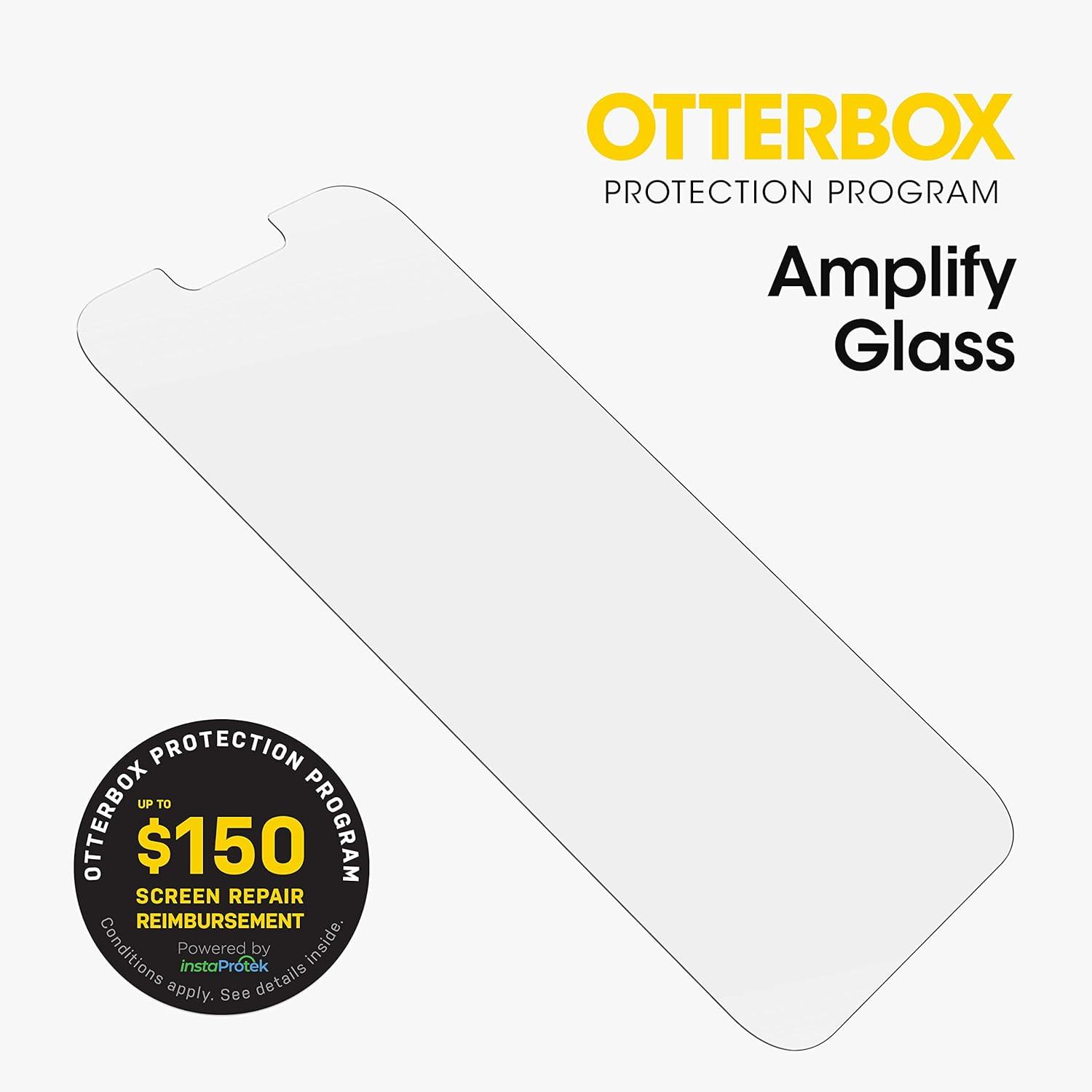 imageOtterBox AMPLIFY GLASS ANTIMICROBIAL BLUE LIGHT Screen Protector for iPhone 14 Pro ONLY Flawless Touch Response Fingerprint Resistant Precision Fit Vibrant ClarityClear