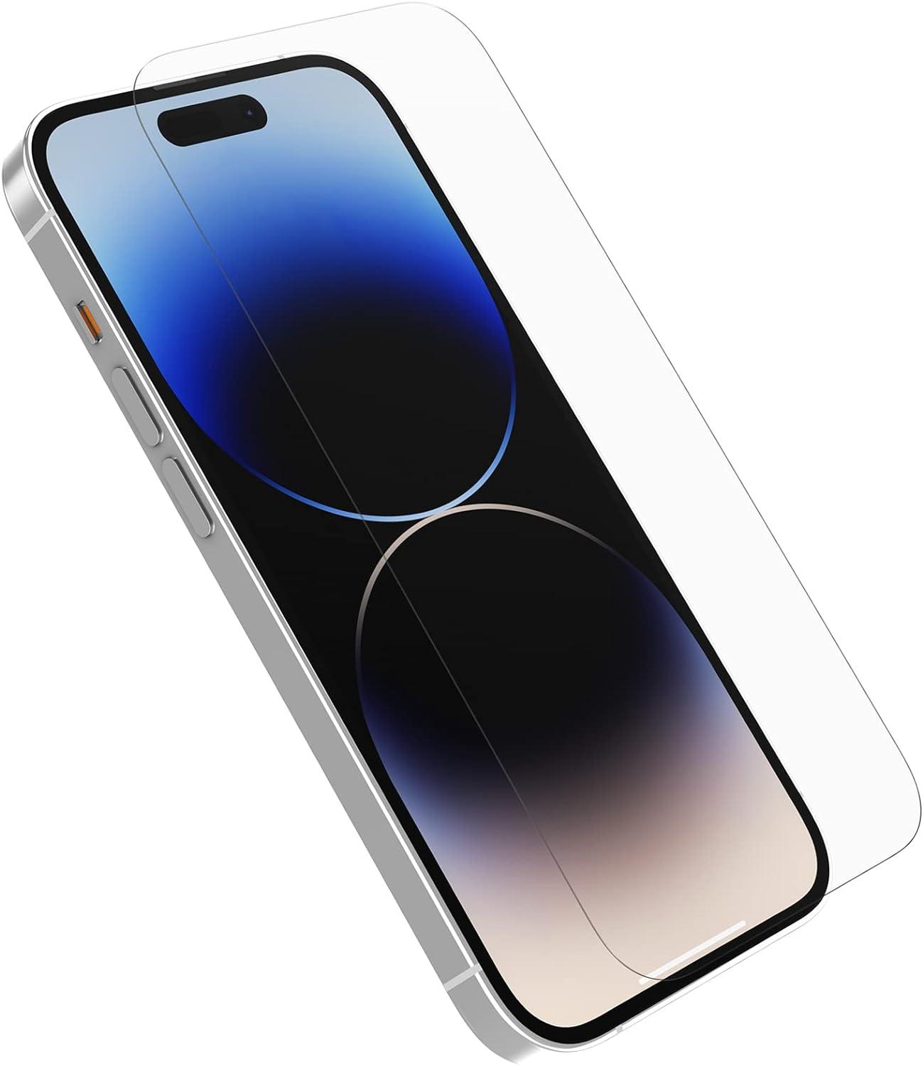 imageOtterBox AMPLIFY GLASS ANTIMICROBIAL BLUE LIGHT Screen Protector for iPhone 14 Pro ONLY Flawless Touch Response Fingerprint Resistant Precision Fit Vibrant ClarityClear