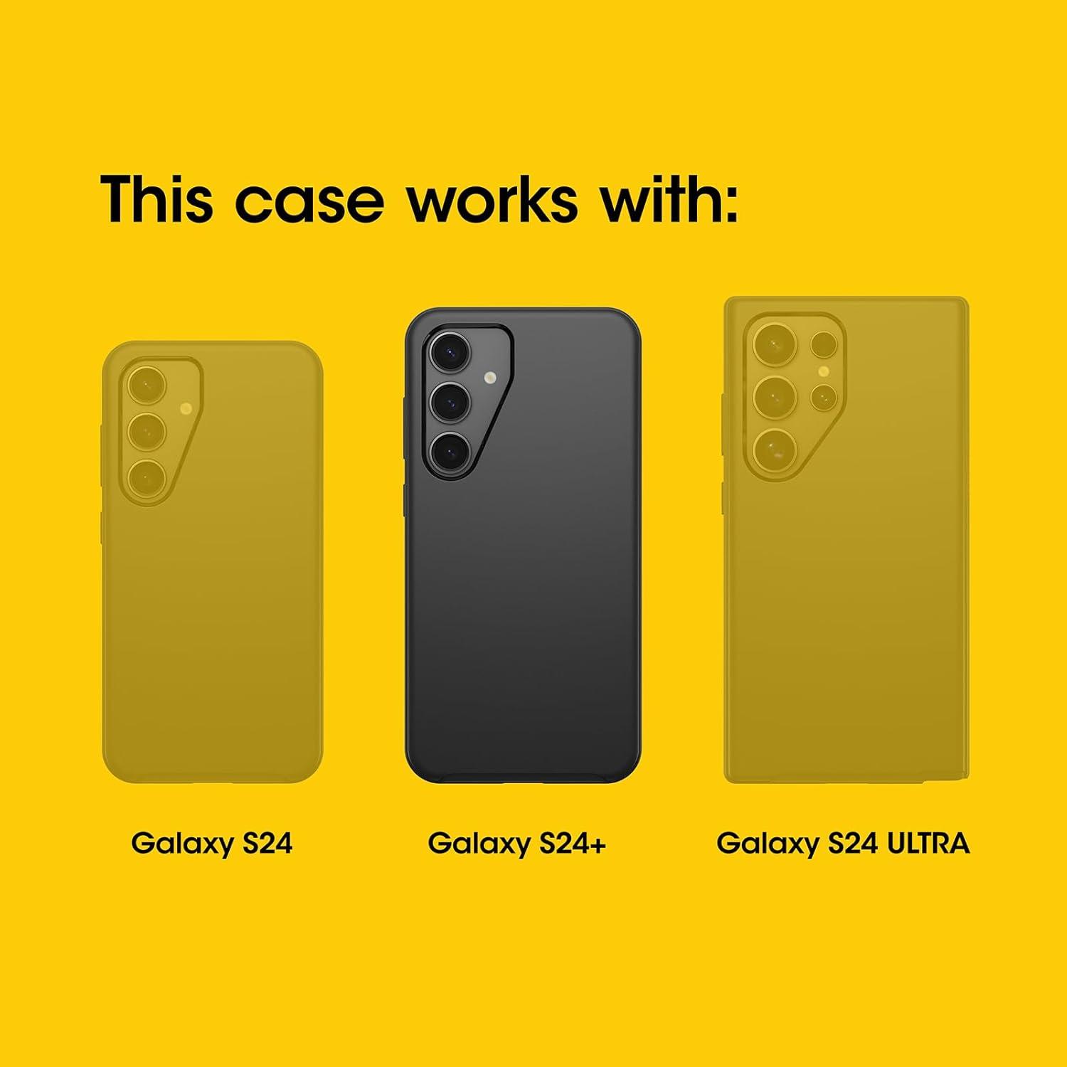 imageOtterBox Samsung Galaxy S24 Prefix Series Case Black Crystal UltraThin PocketFriendly Raised Edges Protect Camera ampamp Screen Wireless Charging Compatible